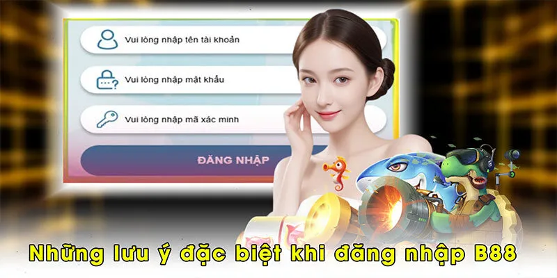 Những lưu ý đặc biệt khi đăng nhập B88